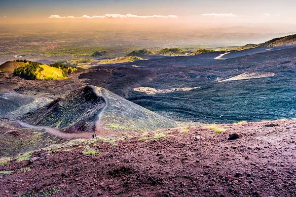 Landschap van Etna vulkaan, Sicilië, Italië. — Stockfoto