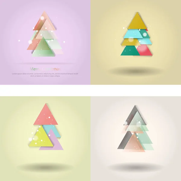 Abstract christmas tree icon or logo concept. — Stock Vector