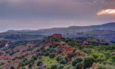 Concordia ünlü tapınak tapınak Vadisi Agrigento yakınlarında