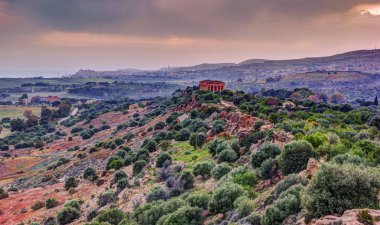 Concordia ünlü tapınak tapınak Vadisi Agrigento yakınlarında