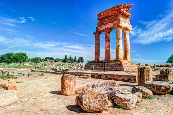 Agrigento op Sicilië. Tempel van Castor en Pollux — Stockfoto