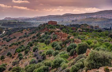 Concordia ünlü tapınak tapınak Vadisi Agrigento yakınlarında