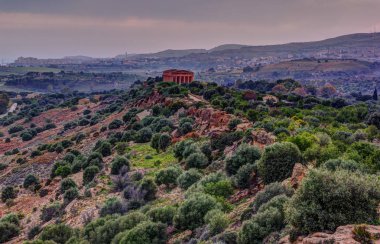 Concordia ünlü tapınak tapınak Vadisi Agrigento yakınlarında