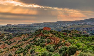 Concordia ünlü tapınak tapınak Vadisi Agrigento yakınlarında