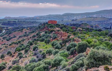 Concordia ünlü tapınak tapınak Vadisi Agrigento yakınlarında