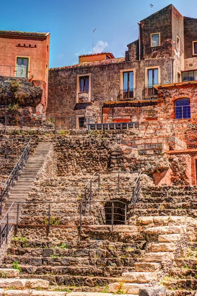 Beautiful view of colorful facades of old houses in Italy. — Stock Photo, Image