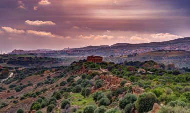 Concordia ünlü tapınak tapınak Vadisi Agrigento yakınlarında