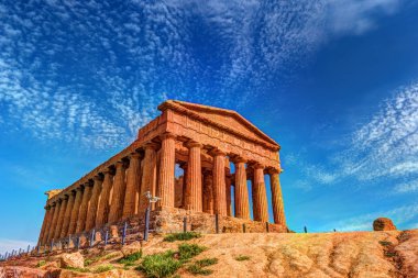 Concordia ünlü tapınak tapınak Vadisi Agrigento yakınlarında