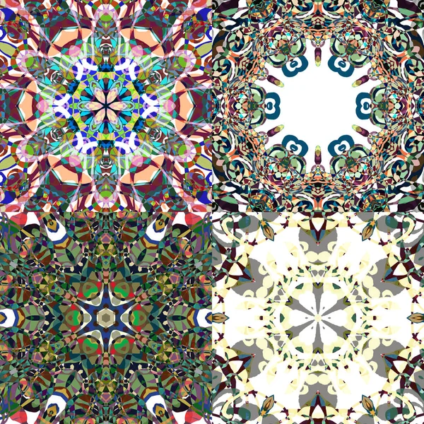 Magníficos patrones de patchwork sin costura . — Archivo Imágenes Vectoriales