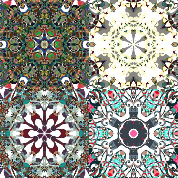 Magníficos patrones de patchwork sin costura . — Vector de stock