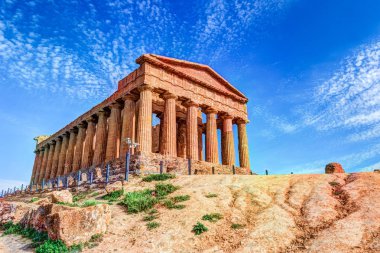 Concordia ünlü tapınak tapınak Vadisi Agrigento yakınlarında