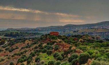 Concordia ünlü tapınak tapınak Vadisi Agrigento yakınlarında