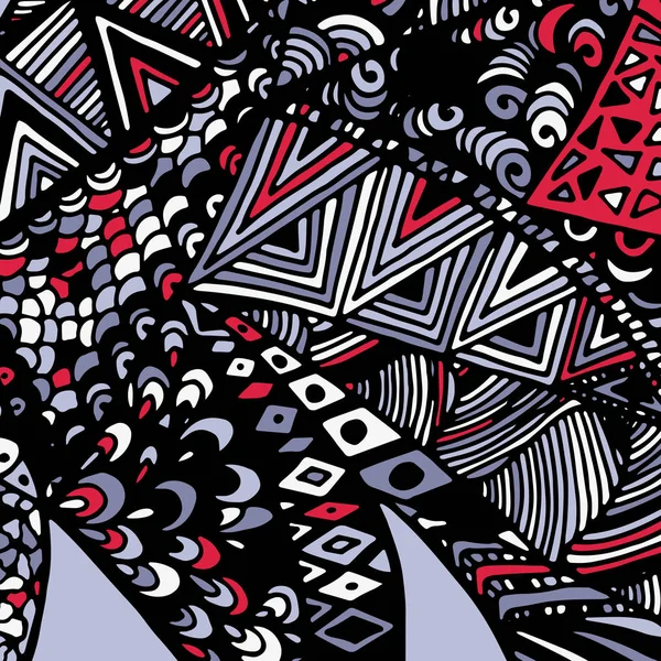 Ornement Zentangle. Texture colorée pour les fonds . — Image vectorielle