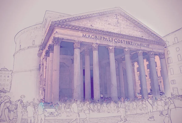 Пантеон в Римі — стокове фото