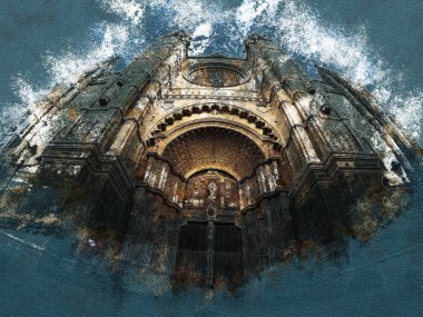 Palma de Mallorca 'daki Santa Maria Katedrali, La Seu, İspanya