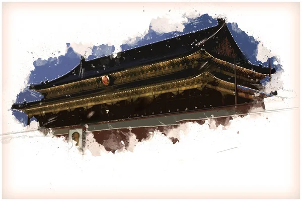 Πύλη της θεϊκής ειρήνης - είσοδος στο ανάκτορο Μουσείο του Πεκίνου — Φωτογραφία Αρχείου