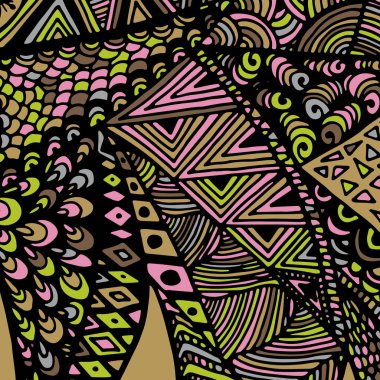 Zentangle süsleme. Arka plan için renkli doku.