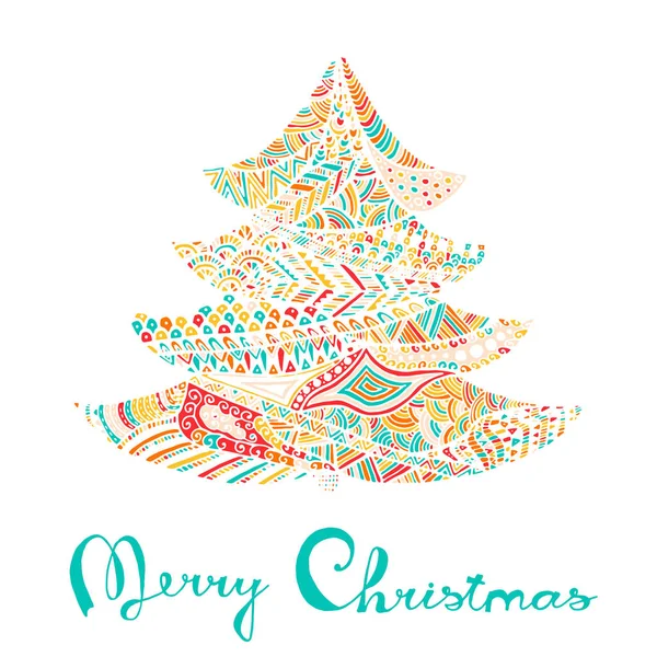 Bonne année et Joyeux Noël carte . — Image vectorielle