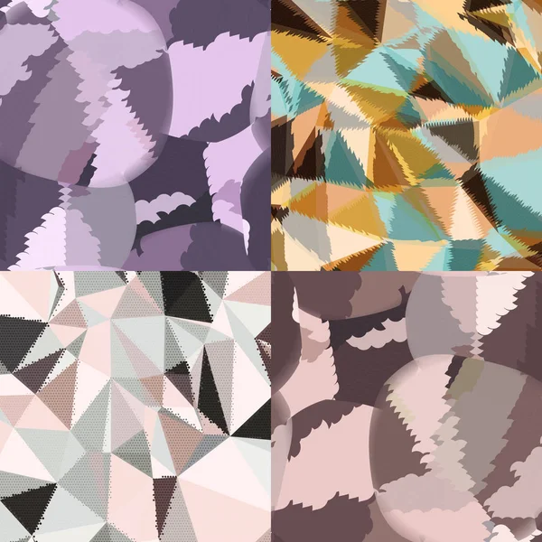 Fondos abstractos con triángulos y formas geométricas coloridas . — Vector de stock