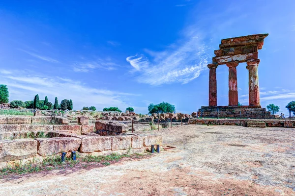 Agrigento op Sicilië. Tempel van Castor en Pollux — Stockfoto