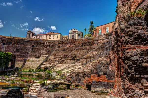 Antiguo teatro romano en Catania —  Fotos de Stock