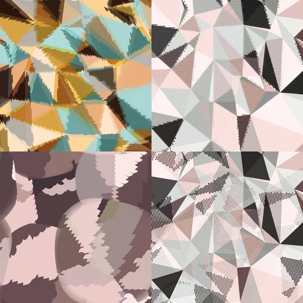 Fond abstrait avec des triangles et des formes géométriques colorées . — Image vectorielle