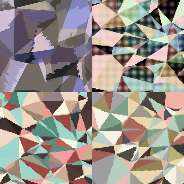 Fond abstrait avec des triangles et des formes géométriques colorées . — Image vectorielle