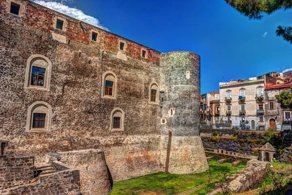 Panorama of the Castello Ursino — Stock Photo, Image