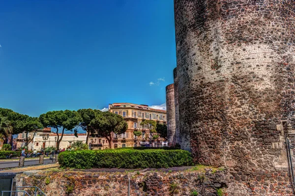 Panorama do Castello Ursino — Fotografia de Stock