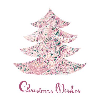 mutlu yeni yıl ve neşeli Noel kartı.