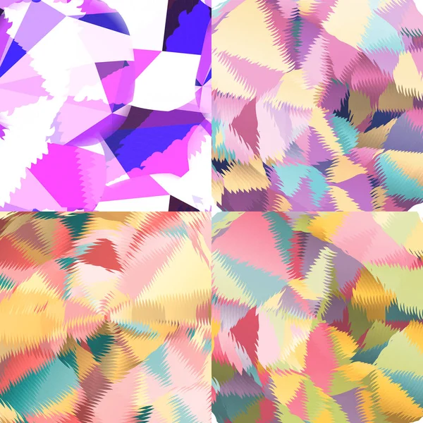 Abstract backgrounds with triangles and colorful geometric shapes. — Stock Vector