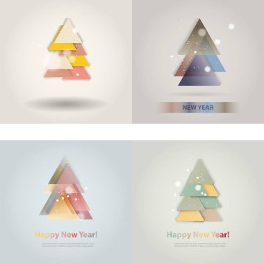 Soyut Noel ağacı simgesini veya logo kavramı.