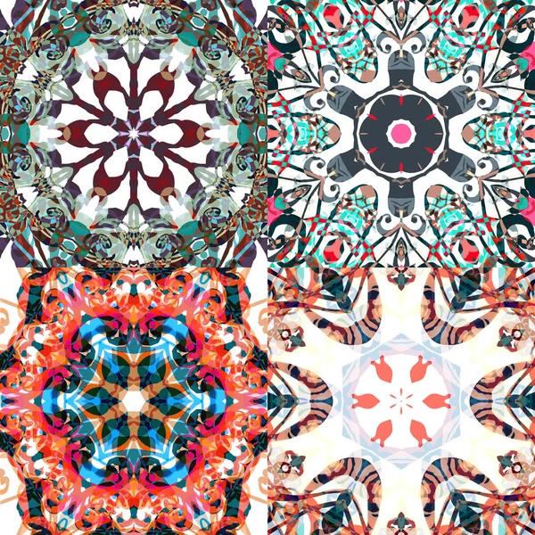 Magníficos patrones de patchwork sin costura . — Vector de stock