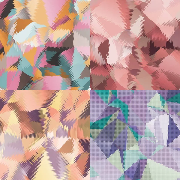 Fondos abstractos con triángulos y formas geométricas coloridas . — Vector de stock