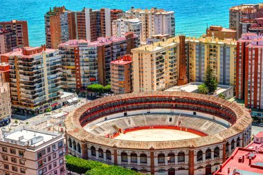 Gün görünümü ile bağlantı noktası ve Placa de Torros Malaga