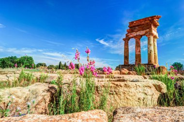 Agrigento, Sicilya. Tapınak Castor ve Pollux