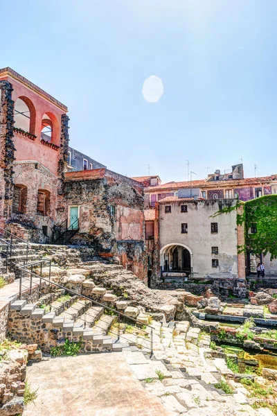 Oude Romeinse theater in catania — Stockfoto