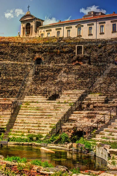 Antyczny teatr rzymski w Katania — Zdjęcie stockowe