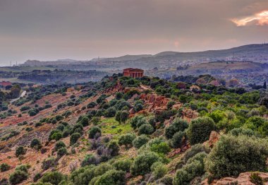 Concordia ünlü tapınak tapınak Vadisi Agrigento yakınlarında