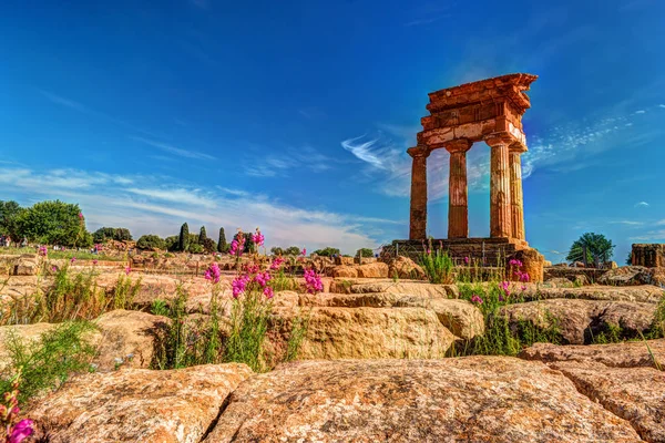 Agrigento, Sicilya. Tapınak Castor ve Pollux — Stok fotoğraf