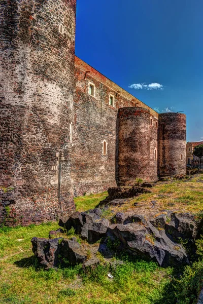 Panorama van de Castello Ursino — Stockfoto
