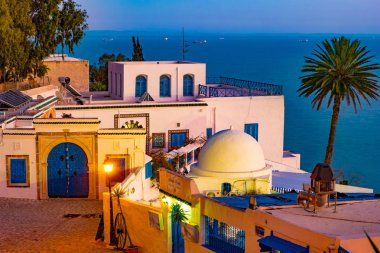 Sidi Bou Said, geleneksel Tunus mimarisi ile famouse köy.