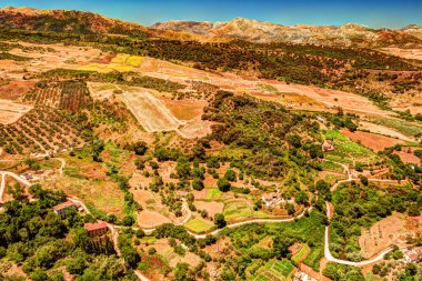 Bir peyzaj düz yatıyordu, hava Üstten Görünüm