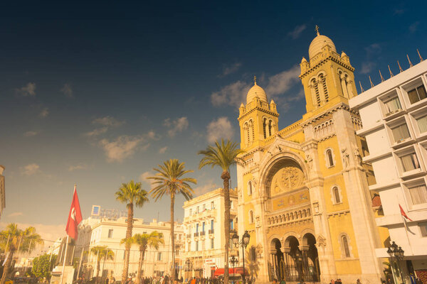The catholic Cathedral in Tunisia, Tunis.