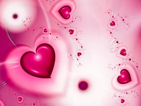 Background with red hearts — Stock Photo, Image