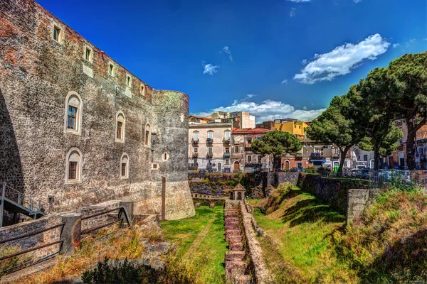 Panorama van de Castello Ursino — Stockfoto