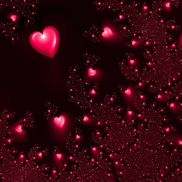 Background with red hearts — Stock Photo, Image