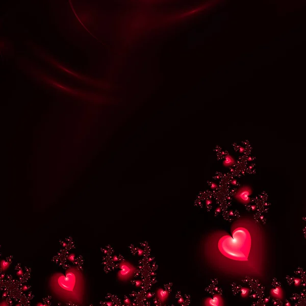 Background with red hearts — Stock Photo, Image