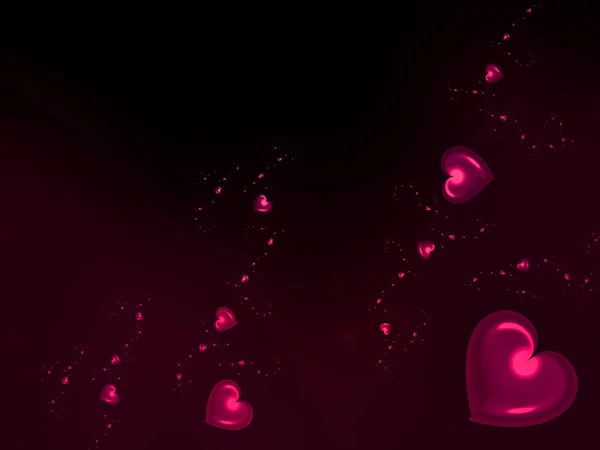 Hintergrund mit roten Herzen — Stockfoto