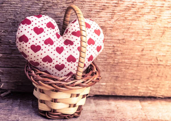 Heart in basket — Stock Photo, Image